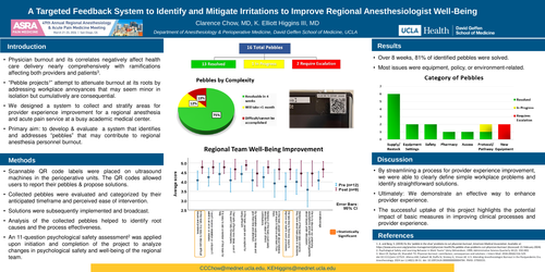 Preview of A TARGETED FEEDBACK SYSTEM TO IDENTIFY AND MITIGATE ENVIRONMENTAL IRRITATIONS TO IMPROVE REGIONAL ANESTHESIOLOGIST WELL-BEING