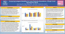 Thumbnail for COMPARING ANALGESIC MODALITIES FOR LOWER EXTREMITY AMPUTATIONS: A SINGLE CENTER RETROSPECTIVE STUDY