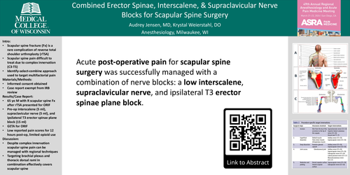 Preview of COMBINED ERECTOR SPINAE, INTERSCALENE, AND SUPRACLAVICULAR NERVE BLOCKS FOR SCAPULAR SPINE SURGERY