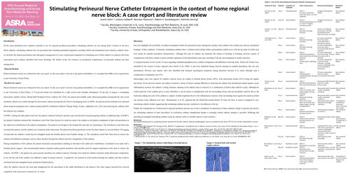 Preview of STIMULATING PERINEURAL NERVE CATHETER ENTRAPMENT IN THE CONTEXT OF HOME REGIONAL NERVE BLOCK: A CASE REPORT AND LITERATURE REVIEW