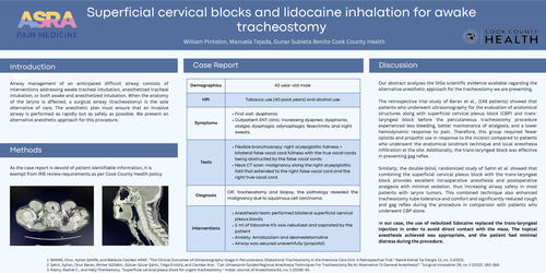 Preview of SUPERFICIAL CERVICAL BLOCKS AND LIDOCAINE INHALATION FOR AWAKE TRACHEOSTOMY