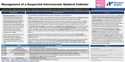 Thumbnail for MANAGEMENT OF A SUSPECTED INTRAVASCULAR EPIDURAL CATHETER