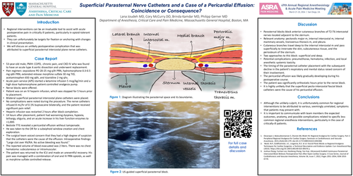Preview of SUPERFICIAL PARASTERNAL INTERCOSTAL NERVE CATHETERS AND A CASE OF A PERICARDIAL EFFUSION: A COINCIDENCE OR A CONSEQUENCE?