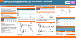 Thumbnail for ASSESSMENT OF THE PHARMACOKINETICS AND SAFETY OF OTENAPROXESUL , A NON-ABUSABLE, NOVEL ANTI-INFLAMMATORY/ANALGESIC COMPOUND
