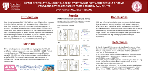 Preview of IMPACT OF STELLATE GANGLION BLOCK ON SYMPTOMS OF POST ACUTE SEQUELAE OF COVID (PASC OR LONG COVID)