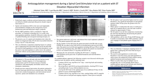 Preview of ANTICOAGULATION MANAGEMENT DURING A SPINAL CORD STIMULATOR TRIAL ON A PATIENT WITH ST ELEVATION MYOCARDIAL INFARCTION