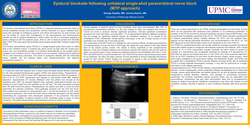 Thumbnail for EPIDURAL BLOCKADE FOLLOWING UNILATERAL SINGLE-SHOT PARAVERTEBRAL NERVE BLOCK (MTP APPROACH)