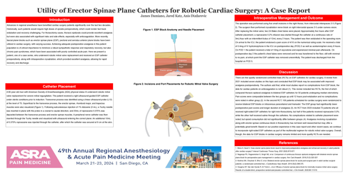 Preview of UTILITY OF ERECTOR SPINAE PLANE CATHETERS FOR ROBOTIC CARDIAC SURGERY: A CASE REPORT