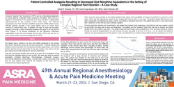 Thumbnail for PATIENT CONTROLLED ANALGESIA RESULTING IN DECREASED ORAL MORPHINE EQUIVALENTS IN THE SETTING OF COMPLEX REGIONAL PAIN DISORDER