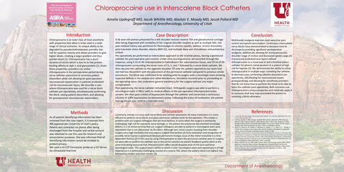 Preview of USING CHLOROPROCAINE TO TUNNEL INTERSCALENE BLOCK CATHETER
