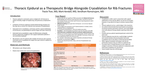 Preview of THORACIC EPIDURAL AS A THERAPEUTIC BRIDGE ALONGSIDE CRYOABLATION FOR RIB FRACTURES