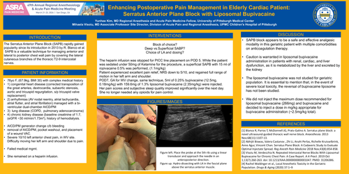 Preview of ENHANCING POSTOPERATIVE PAIN MANAGEMENT IN ELDERLY CARDIAC PATIENTS: SERRATUS ANTERIOR PLANE BLOCK WITH LIPOSOMAL BUPIVACAINE
