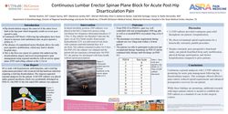 Thumbnail for ERECTOR SPINAE PLANE BLOCK (ESPB) FOR POST- HIP DISARTICULATION ANALGESIA