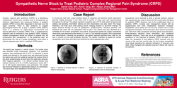 Thumbnail for SYMPATHETIC NERVE BLOCK TO TREAT PEDIATRIC COMPLEX REGIONAL PAIN SYNDROME (CRPS)