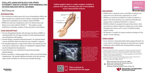 Preview of STELLATE GANGLION BLOCK FOR UPPER EXTREMITY PAIN IN A PATIENT WITH HEMODIALYSIS ACCESS-INDUCED DISTAL ISCHEMIA