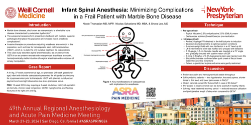 Preview of INFANT SPINAL ANESTHESIA: MINIMIZING COMPLICATIONS IN A FRAIL PATIENT WITH MARBLE BONE DISEASE