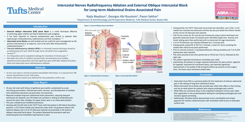 Preview of INTERCOSTAL NERVES RADIOFREQUENCY ABLATION AND EXTERNAL OBLIQUE INTERCOSTAL BLOCK FOR LONG-TERM ABDOMINAL DRAINS-ASSOCIATED PAIN
