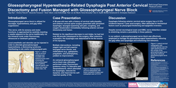 Thumbnail for GLOSSOPHARYNGEAL NERVE-RELATED DYSPHAGIA POST ANTERIOR CERVICAL DISCECTOMY AND FUSION MANAGED WITH GLOSSOPHARYNGEAL NERVE BLOCK