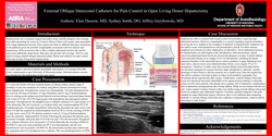 Thumbnail for EXTERNAL OBLIQUE INTERCOSTAL CATHETERS FOR PAIN CONTROL IN OPEN LIVING DONOR HEPATECTOMY