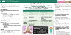 Thumbnail for REGIONAL BLOCKADE FOR OPEN INGUINAL HERNIA REPAIR IN A PATIENT WITH SEVERE CARDIOPULMONARY DISEASE: THE ART OF TAILORED ANESTHESIA