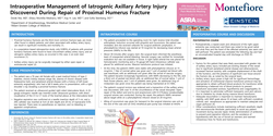 Thumbnail for INTRAOPERATIVE MANAGEMENT OF IATROGENIC AXILLARY ARTERY INJURY DISCOVERED DURING REPAIR OF PROXIMAL HUMERUS FRACTURE