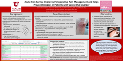 Thumbnail for ACUTE PAIN SERVICE IMPROVES PERIOPERATIVE PAIN MANAGEMENT AND HELPS PREVENT RELAPSES IN PATIENTS WITH OPIOID USE DISORDER