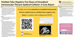 Thumbnail for MULTIPLE FALSE-NEGATIVE TEST DOSES OF UNREALIZED INTRAVASCULAR THORACIC EPIDURAL CATHETER: A CASE REPORT