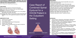 Thumbnail for UTILIZATION OF COMBINED SPINAL EPIDURAL  FOR TOTAL KNEE ARTHROPLASTY IN PATIENT WITH HYPERTROPHIC OBSTRUCTIVE CARDIOMYOPATHY
