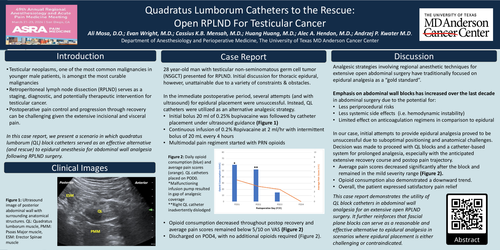 Preview of QUADRATUS LUMBORUM CATHETERS TO THE RESCUE: OPEN RPLND FOR TESTICULAR CANCER