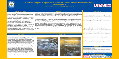 Preview of MULTIMODAL ANALGESIA USING QUADRATUS LABARUM CATHETER FOR PEDIATRIC KIDNEY TRANSPLANT: A NOVEL APPROACH