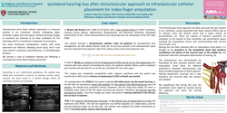 Thumbnail for IPSILATERAL HEARING LOSS AFTER RETROCLAVICULAR APPROACH FOR INFRACLAVICULAR CATHETER PLACEMENT FOR INDEX FINGER AMPUTATION.