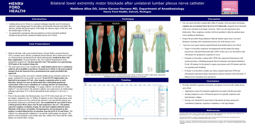 Preview of BILATERAL LOWER EXTREMITY MOTOR BLOCKADE AFTER UNILATERAL LUMBAR PLEXUS NERVE CATHETER