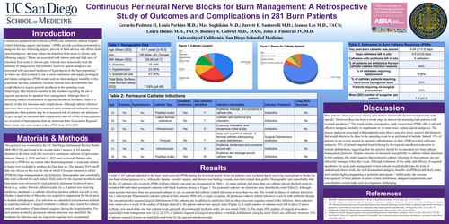 Preview of CONTINUOUS PERIPHERAL NERVE BLOCKS FOR BURN MANAGEMENT: A RETROSPECTIVE STUDY OF OUTCOMES AND COMPLICATIONS IN 281 BURN PATIENTS