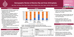 Thumbnail for DEMOGRAPHIC REVIEW OF ELECTIVE ORTHOPEDIC HIP AND KNEE ARTHROPLASTY