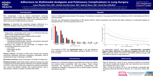 Preview of ADHERENCE TO MULTIMODAL ANALGESIA AND PULMONARY COMPLICATIONS IN LUNG SURGERY
