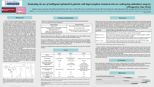 Preview of EVALUATING THE USE OF SUBLINGUAL SUFENTANIL IN PATIENTS ON BUPRENORPHINE TREATMENT UNDERGOING AMBULATORY SURGERY: A CASE SERIES.