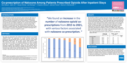 Thumbnail for CO-PRESCRIPTION OF NALOXONE AMONG PATIENTS PRESCRIBED OPIOIDS AFTER INPATIENT STAYS