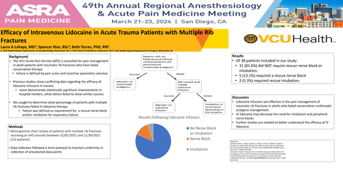 Preview of LIDOCAINE INFUSIONS FOR PAIN MANAGEMENT IN RIB FRACTURES AT A LEVEL ONE TRAUMA CENTER: SUCCESSES AND FAILURES