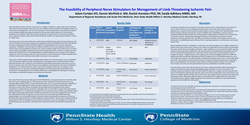 Thumbnail for THE FEASIBILITY AND ROLE OF PERIPHERAL NERVE STIMULATORS FOR MANAGEMENT OF LIMB-THREATENING ISCHEMIC PAIN