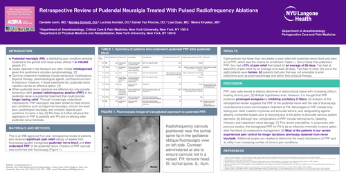 Preview of RETROSPECTIVE REVIEW OF PUDENDAL NEURALGIA TREATED WITH PULSED RADIOFREQUENCY ABLATIONS