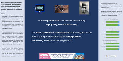 Preview of A NOVEL ULTRASOUND-GUIDED REGIONAL ANAESTHESIA COURSE UTILISING AN AUGMENTED REALITY SYSTEM AND ARTIFICIAL INTELLIGENCE ASSISTANCE
