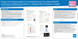 Thumbnail for DESIGN AND IMPLEMENTATION OF A COMPREHENSIVE FOUR-WEEK RAAPM CURRICULUM FOR MEDICAL STUDENTS IN A SUBSPECIALTY ORTHOPEDIC HOSPITAL