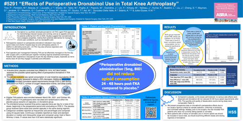 Preview of EFFECTS OF PERIOPERATIVE DRONABINOL USE IN TOTAL KNEE ARTHROPLASTY
