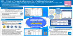 Thumbnail for EFFECTS OF PERIOPERATIVE DRONABINOL USE IN TOTAL KNEE ARTHROPLASTY