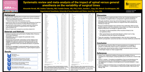 Preview of SYSTEMATIC REVIEW AND META-ANALYSIS OF THE IMPACT OF SPINAL VERSUS GENERAL ANESTHESIA ON THE VARIABILITY OF SURGICAL TIMES