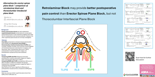 Preview of ALTERNATIVES FOR ERECTOR SPINAE PLANE BLOCK – COMPARISON OF RETROLAMINAR BLOCK AND THORACOLUMBAR INTERFASCIAL PLANE BLOCK