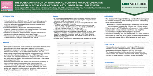 Preview of THE DOSE COMPARISON OF INTRATHECAL MORPHINE FOR POSTOPERATIVE ANALGESIA IN TOTAL KNEE ARTHROPLASTY UNDER SPINAL ANESTHESIA
