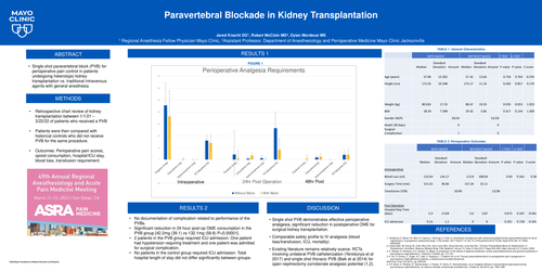 Preview of PARAVERTEBRAL BLOCKADE IN KIDNEY TRANSPLANTATION