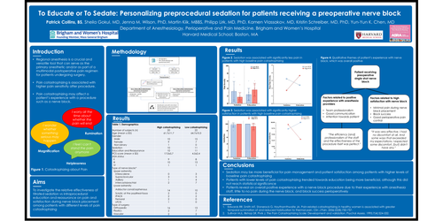 Preview of TO EDUCATE OR TO SEDATE: PERSONALIZING PREPROCEDURAL SEDATION FOR PATIENTS RECEIVING A PREOPERATIVE NERVE BLOCK
