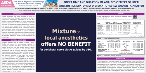 Preview of ONSET TIME AND DURATION OF ANALGESIC EFFECT OF LOCAL ANESTHETICS MIXTURE: A SYSTEMATIC REVIEW AND META-ANALYSIS